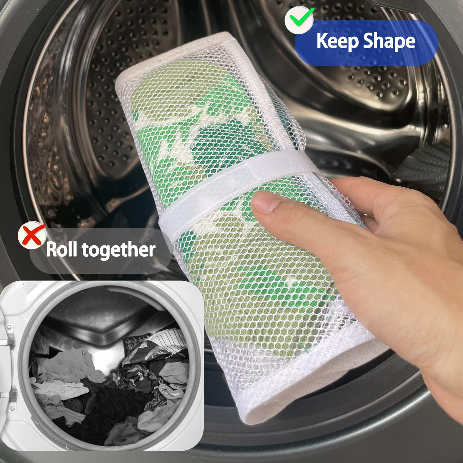 Mesh laundry bags for washing machine, can wash 10 pairs of socks, Small