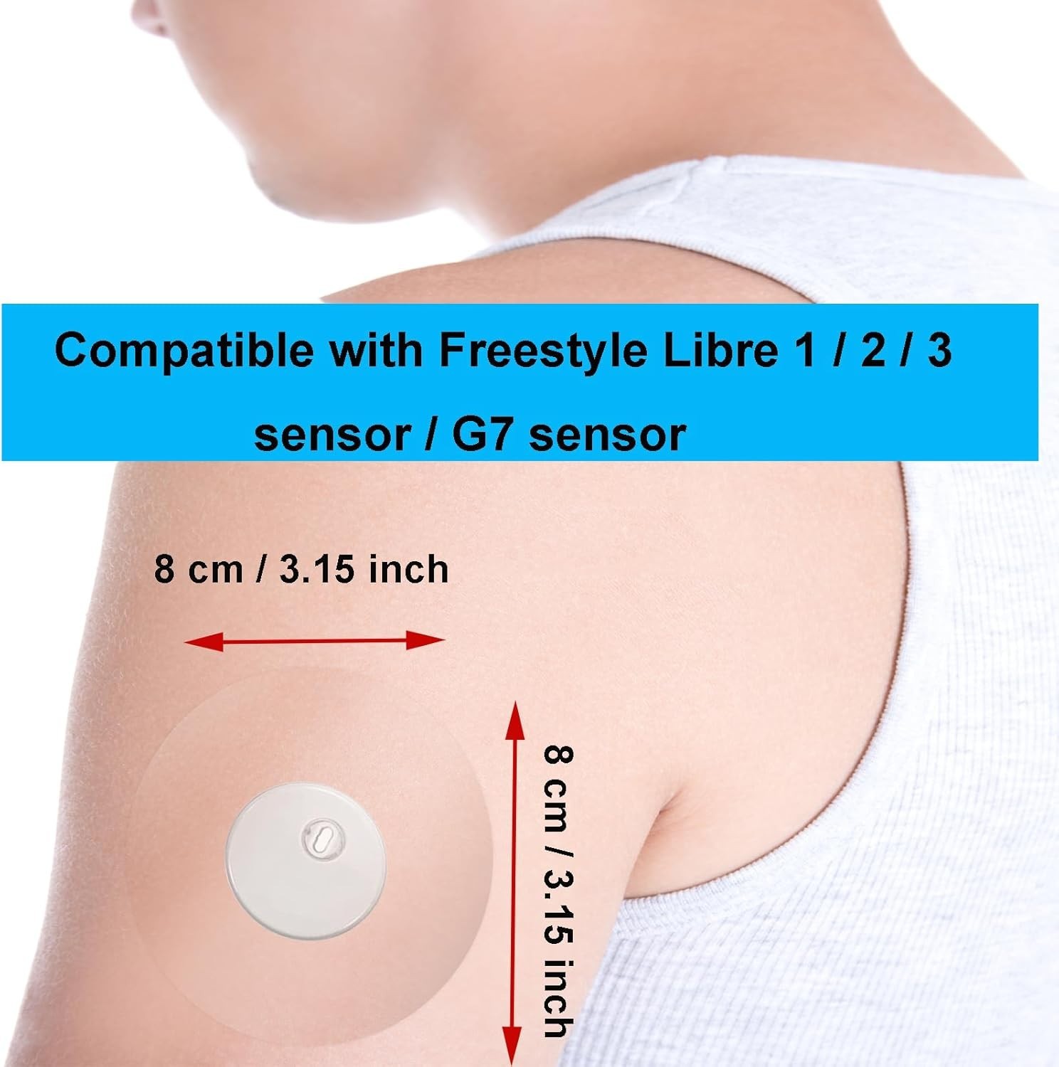 Transparent Waterproof Patches for Freestyle Libre 1/2/3 – 25 Adhesive Strips