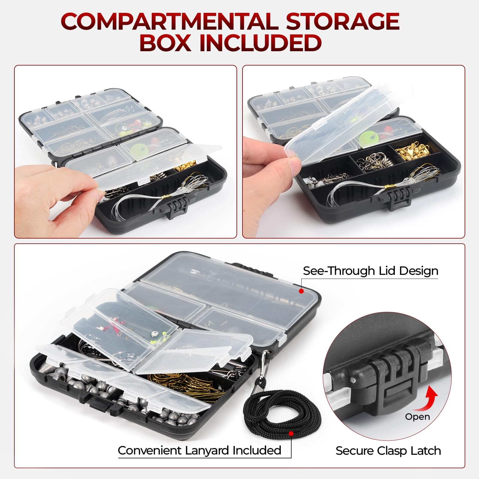 MadBite by KastKing Freshwater Terminal Tackle Kits, 182 pcs, Fishing Medium