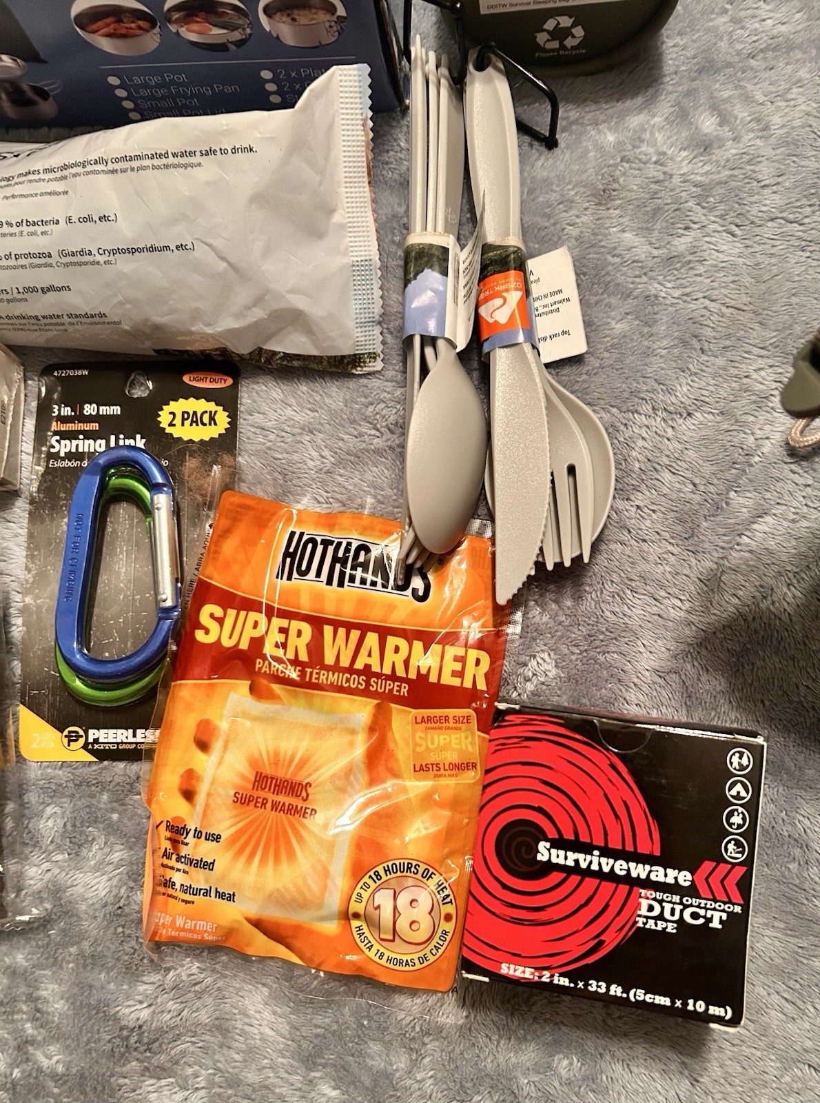 Emergency Kit With Outdoor Backpack Hiking Hunting Camping Never Used