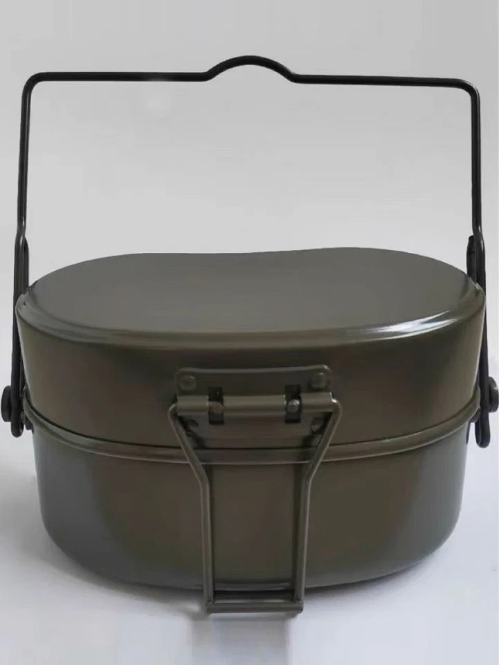 Army Green Outdoor Mess Kit Repro Military Aluminum Camping Hiking Fast Mess Tin