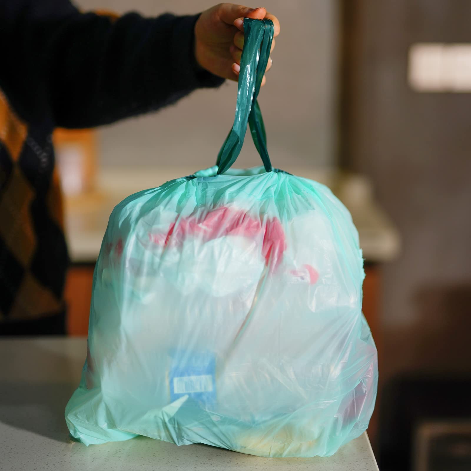 Biodegradable drawstring trash bags, 4 Gallon, 100% Compostable garbage bags …
