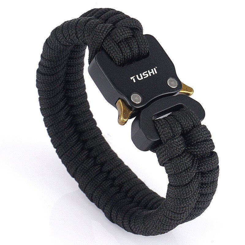 Quick Unlock Outdoor Survival Tactical Bracelet Woven Survival Tool Adjustable