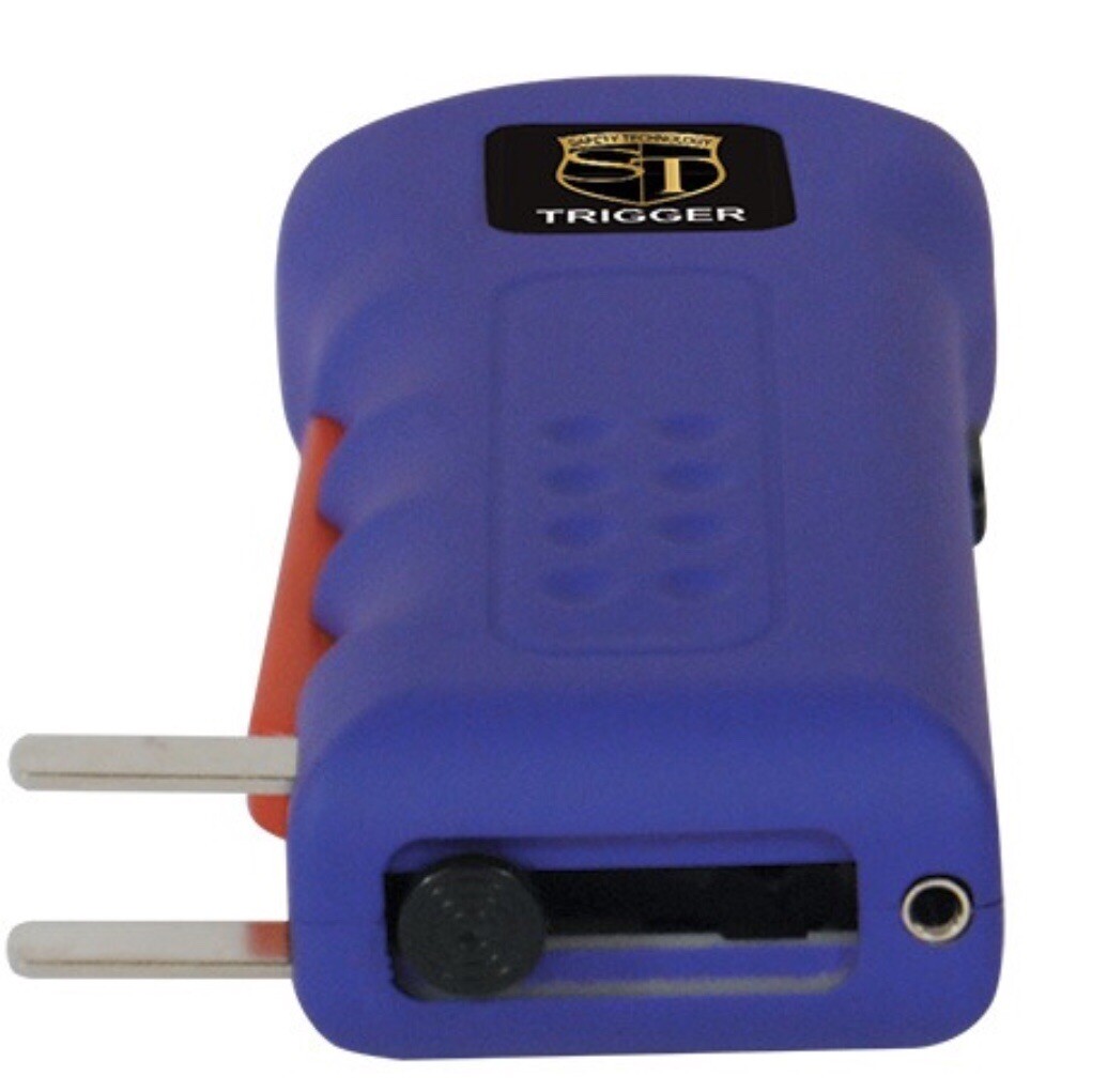 SQUEEZE Rechargeable LED Stun Gun PURPLE Walker Jogger Safety 911 POLICE 75 MV
