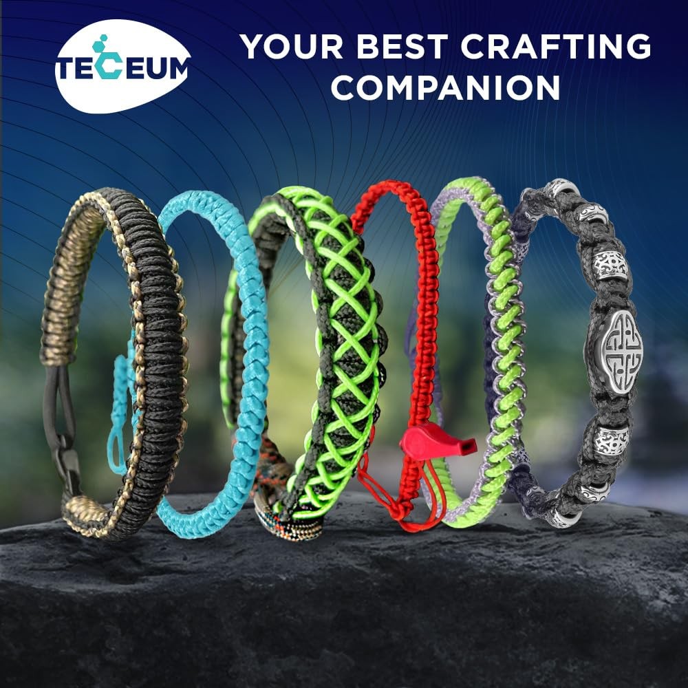 TECEUM Micro Paracord – Black – 1.18 mm x 125 ft – 125 ft,