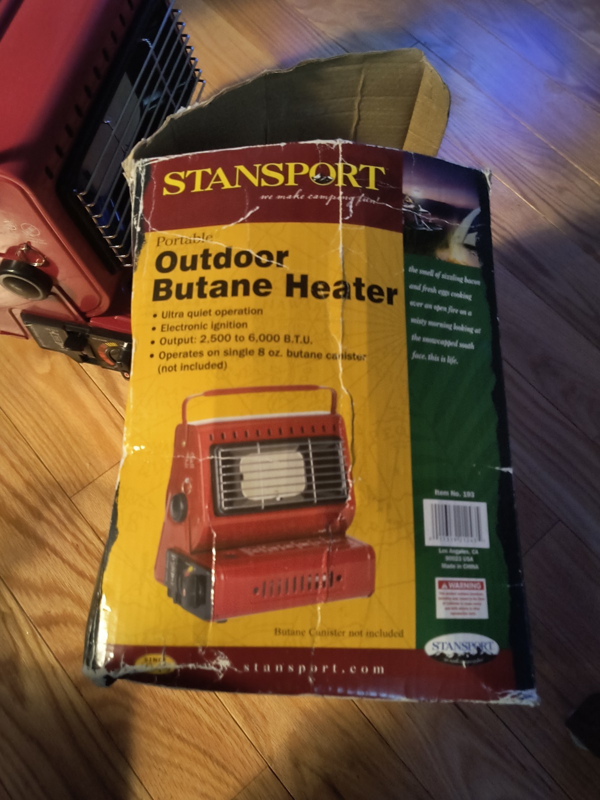Out Door Portable Butane Heater 2,500-6,000 BTU Heat Source Survival Tools NOS