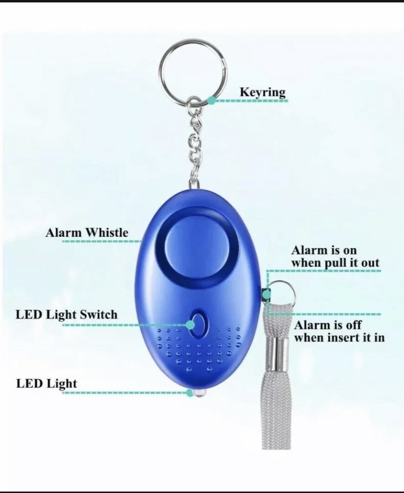 Self Defense Kids Backpack Keychain Safety Gear Window Breaker, LED Light