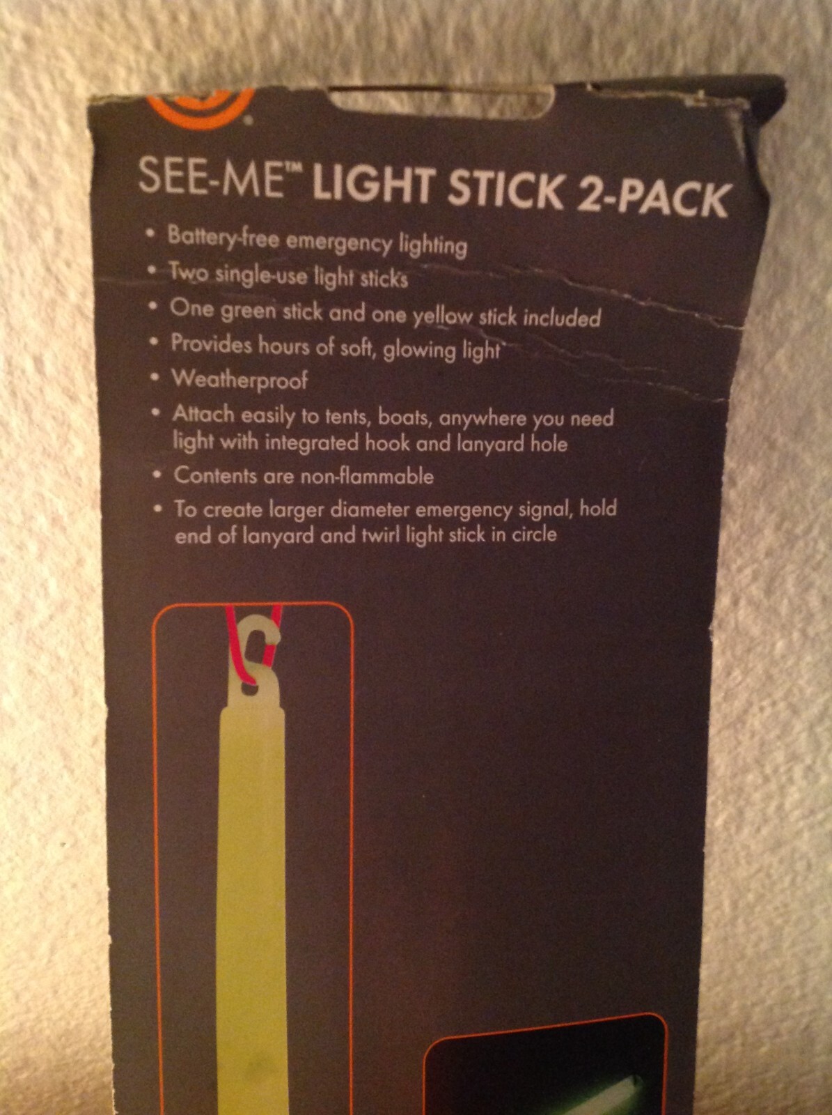 UTL – See-Me Light Stick 2 Pack Yellow Green Signal Device for Emergency – NIB