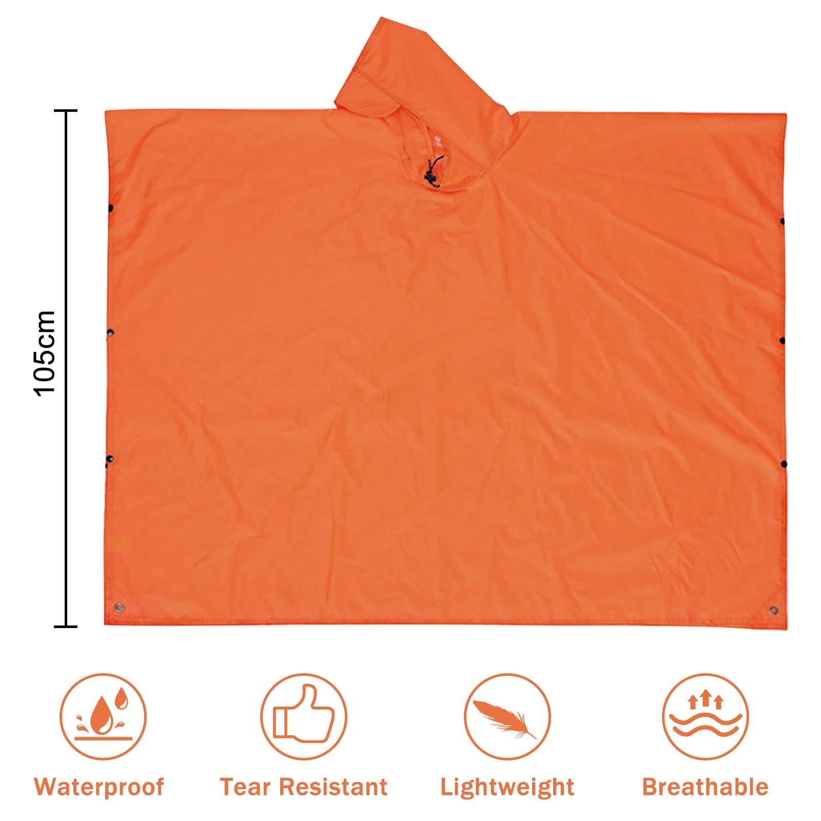 Waterproof Rain Poncho Women Men, Lightweight Waterproof Rain Jackets Wied…