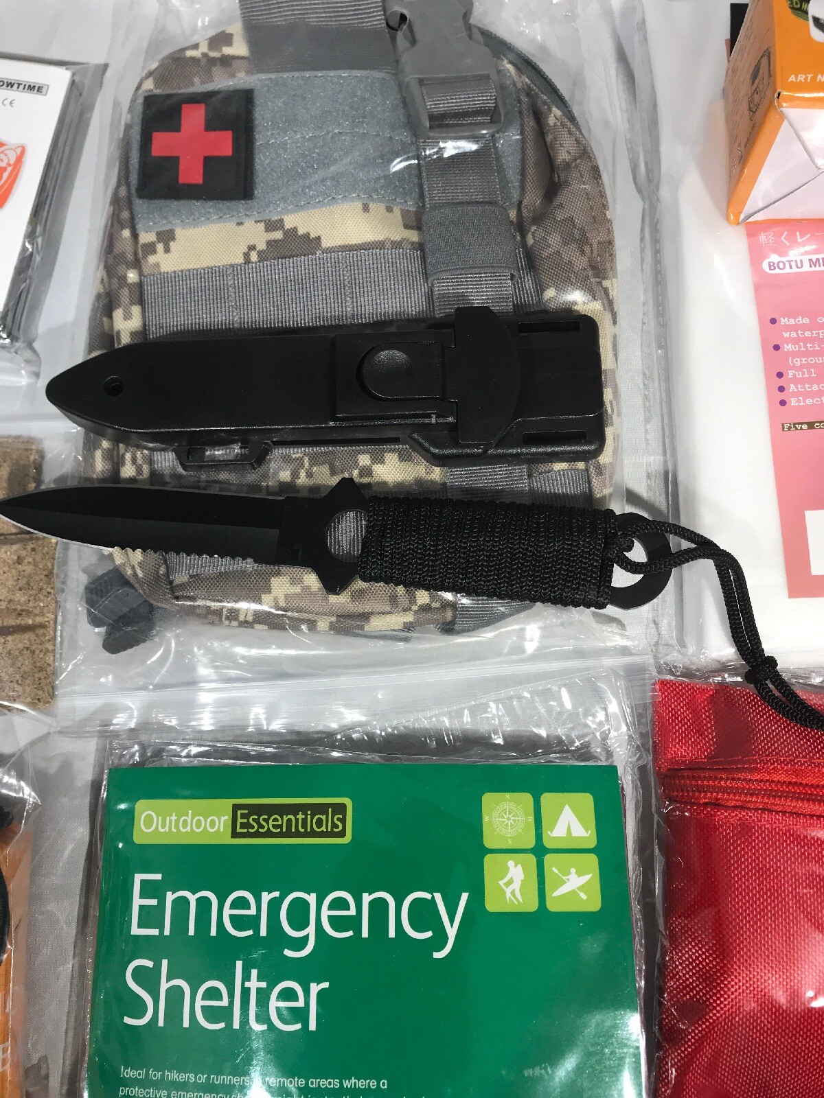 Survival Kit Essential Glove Compartment Jeep MOLLE System – Fire Shelter Light