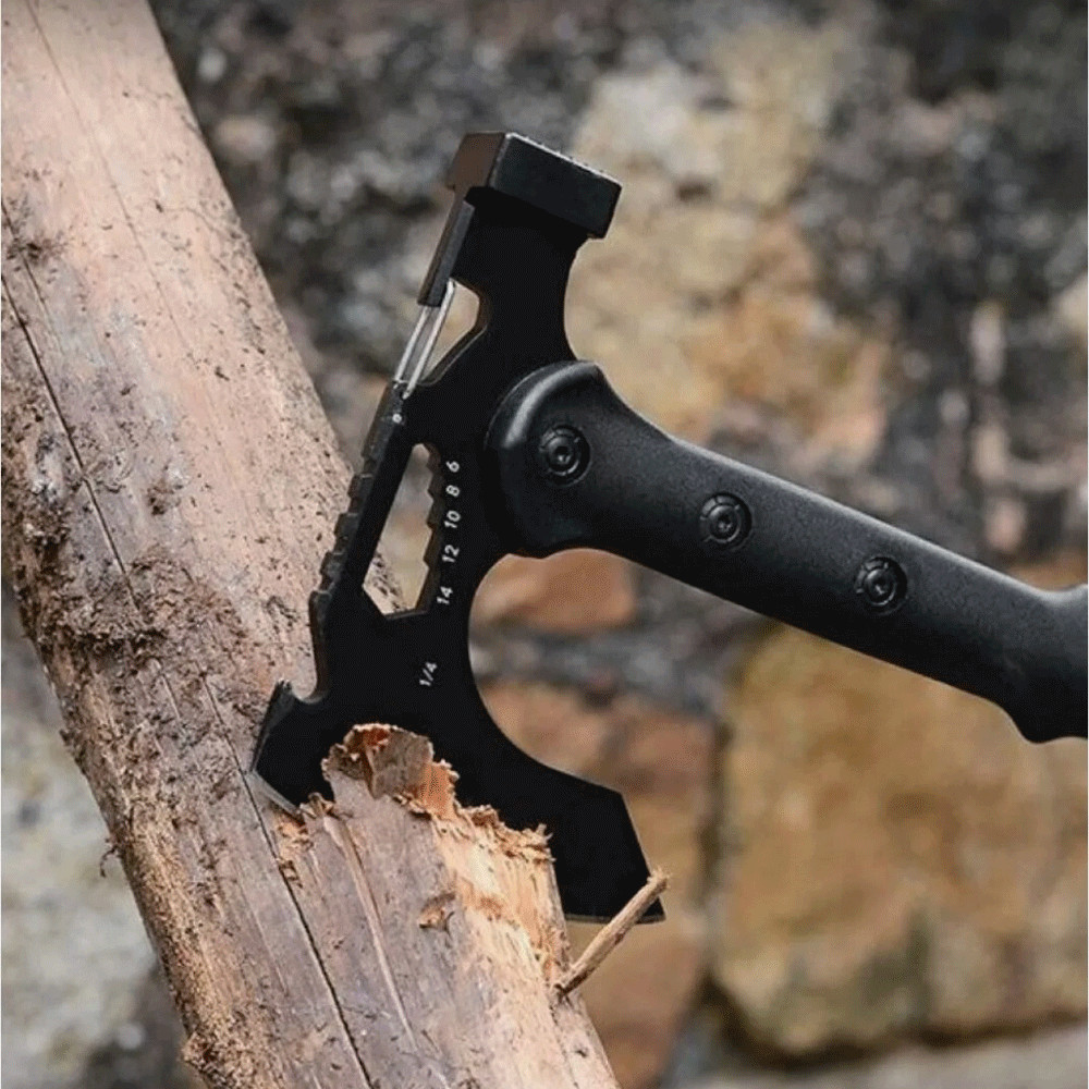 NEW Multifunction Hammer Axe for Survival Camping Made of 420 Steel