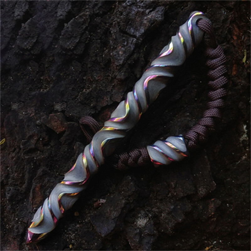 EDC Titanium Alloy Cool Stick Outdoor Play Wand Cuban Rattan Crowbar Equipment