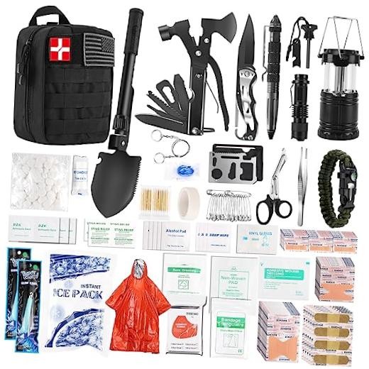 Abpir318 PCS Emergency Survival Kit, Survival Gear and Equipment First Aid Kit