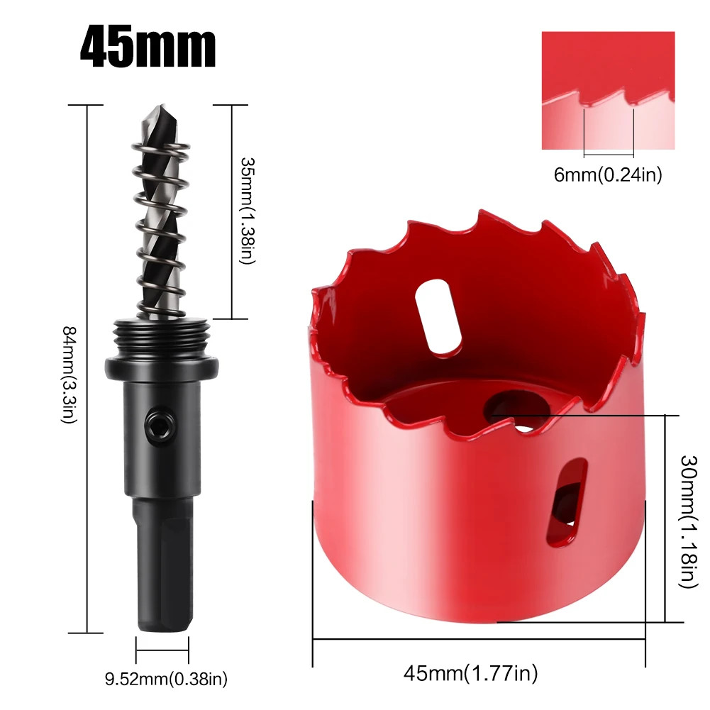 1pc 15-200mm M42 HSS Steel Drilling Hole Saw Drill Bit Bi-Metal for Aluminum Iro