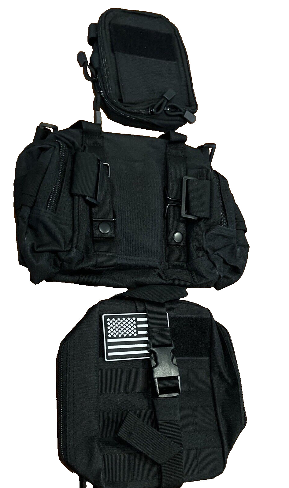 6 Pk Tactical Molle Car Back Seat Organizer 1 Panel 5 Detachable Molle Pouches