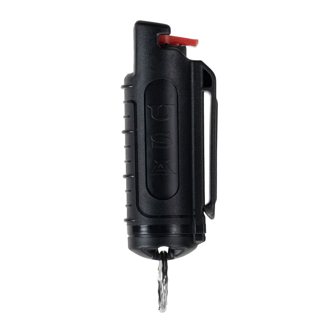 2 Police Magnum pepper spray .50oz black molded keychain self defense protection