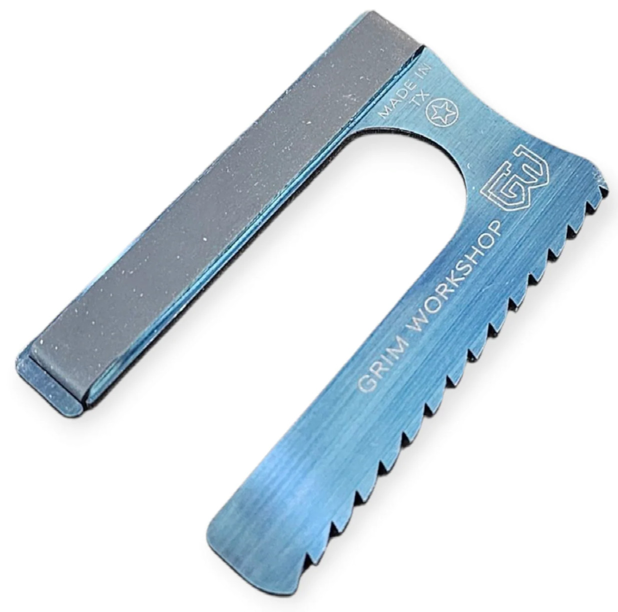 Grim Workshop Firefly Saw Survival Card Ferro Rod 1095HC Steel Saw Blade USA