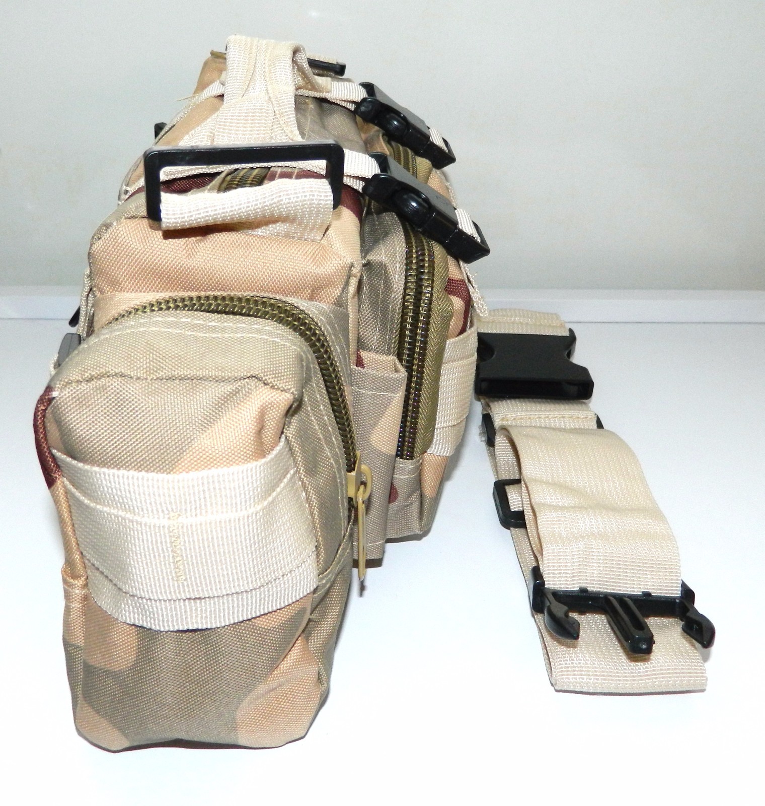 2 X Molle Desert Camo Survival Camping SWAT Military Bug Out Bag Pack Pouch NEW