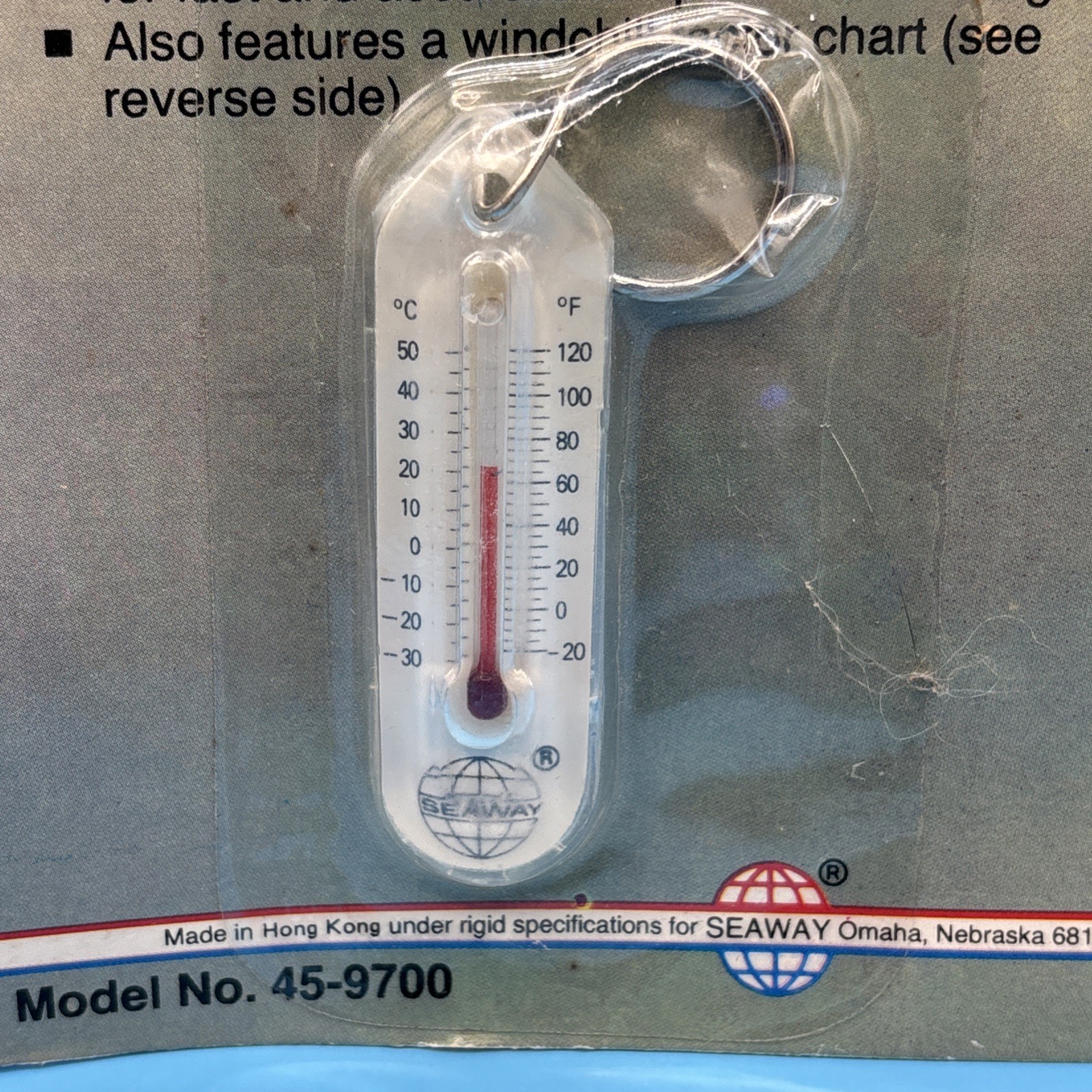 VTG NOS SEAWAY US Camper Zipper Thermometer – New, Never Opened – Hong Kong