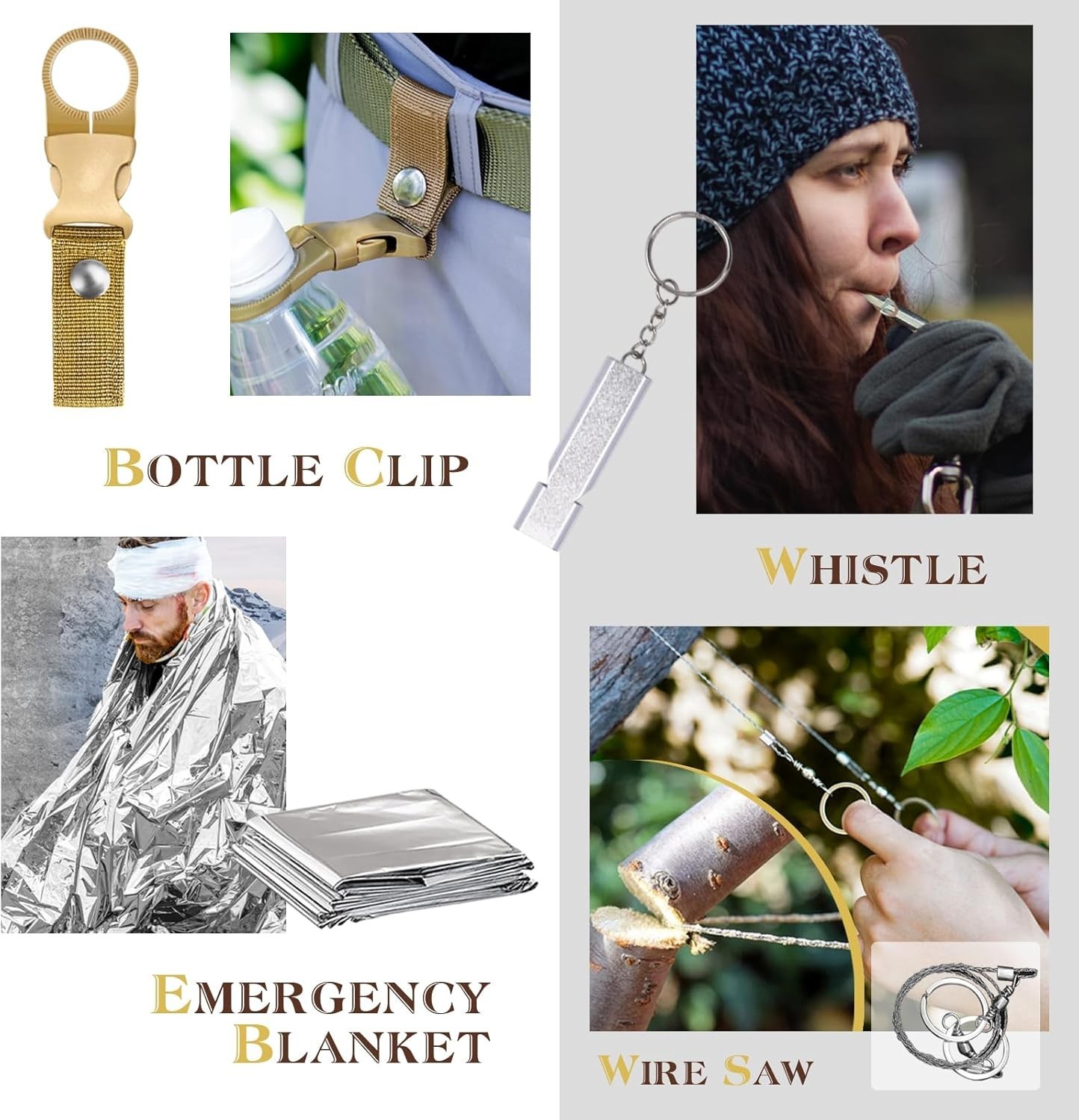 Lightweight and Durable 14 in 1 Survival Kit – Essential Gear for Adventurers