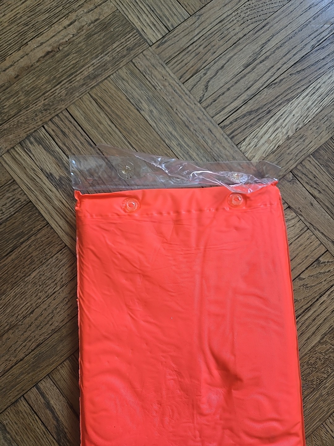 Vintage Adult Orange Vinyl Poncho By Jacob Ash OS New In Plastic 80×50
