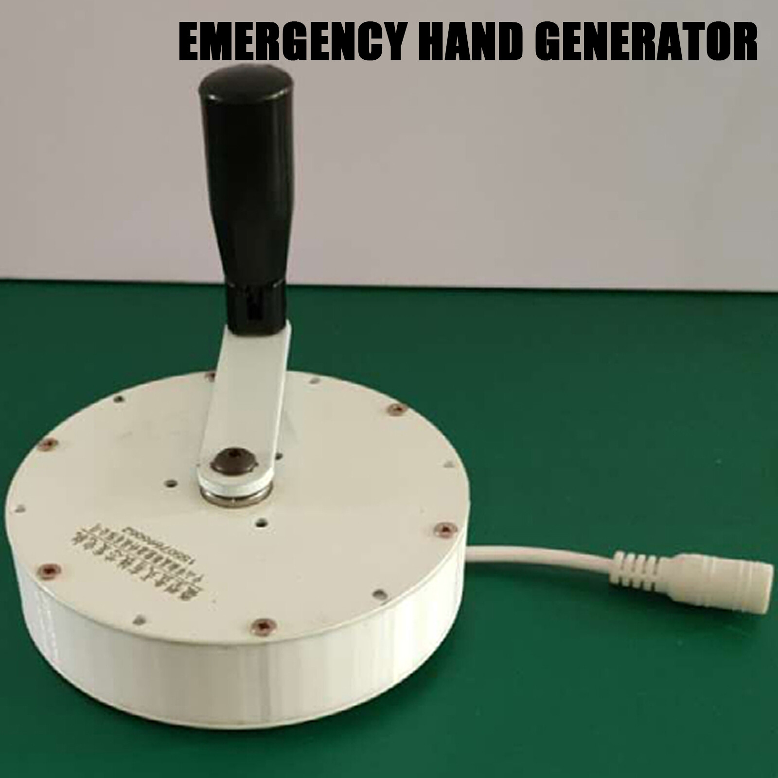80W Portable Micro DC HAND CRANK GENERATOR OUTDOOR EMERGENCY CHARGING LIGHTING