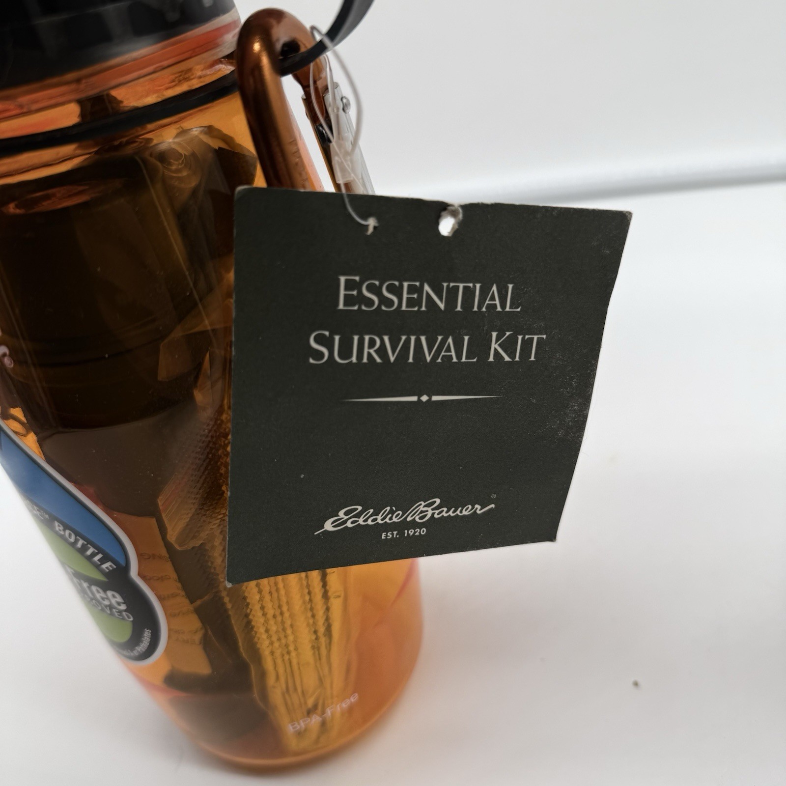 Eddie Bauer Essential Survival Kit Water Bottle Lantern Whistle Compass Set