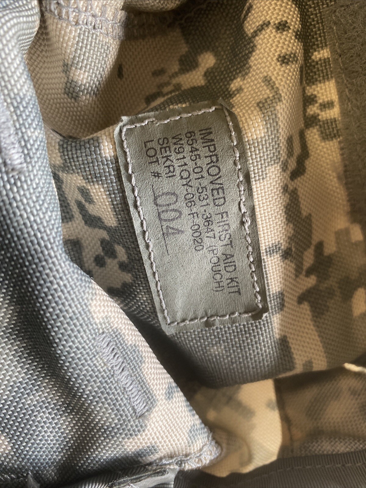 US Military MOLLE II IFAK Pouch w/ INSERT – ACU IMPROVED First Aid Kit