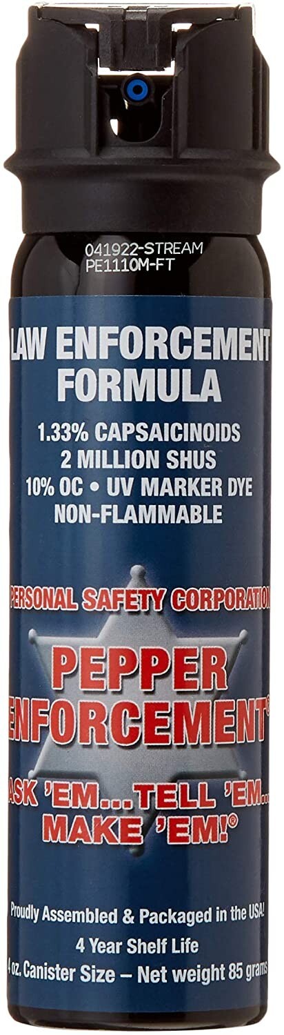 Pepper Enforcement 5-PACK Splatter Stream Pepper Spray 4 oz Police Grade Defense