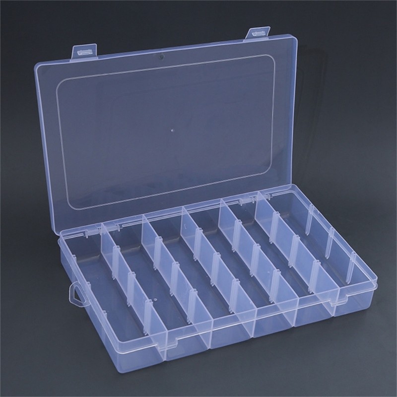 Lure Hook Organizers Case Waterproofs Plastic Fishing Tackle Box with Dividers