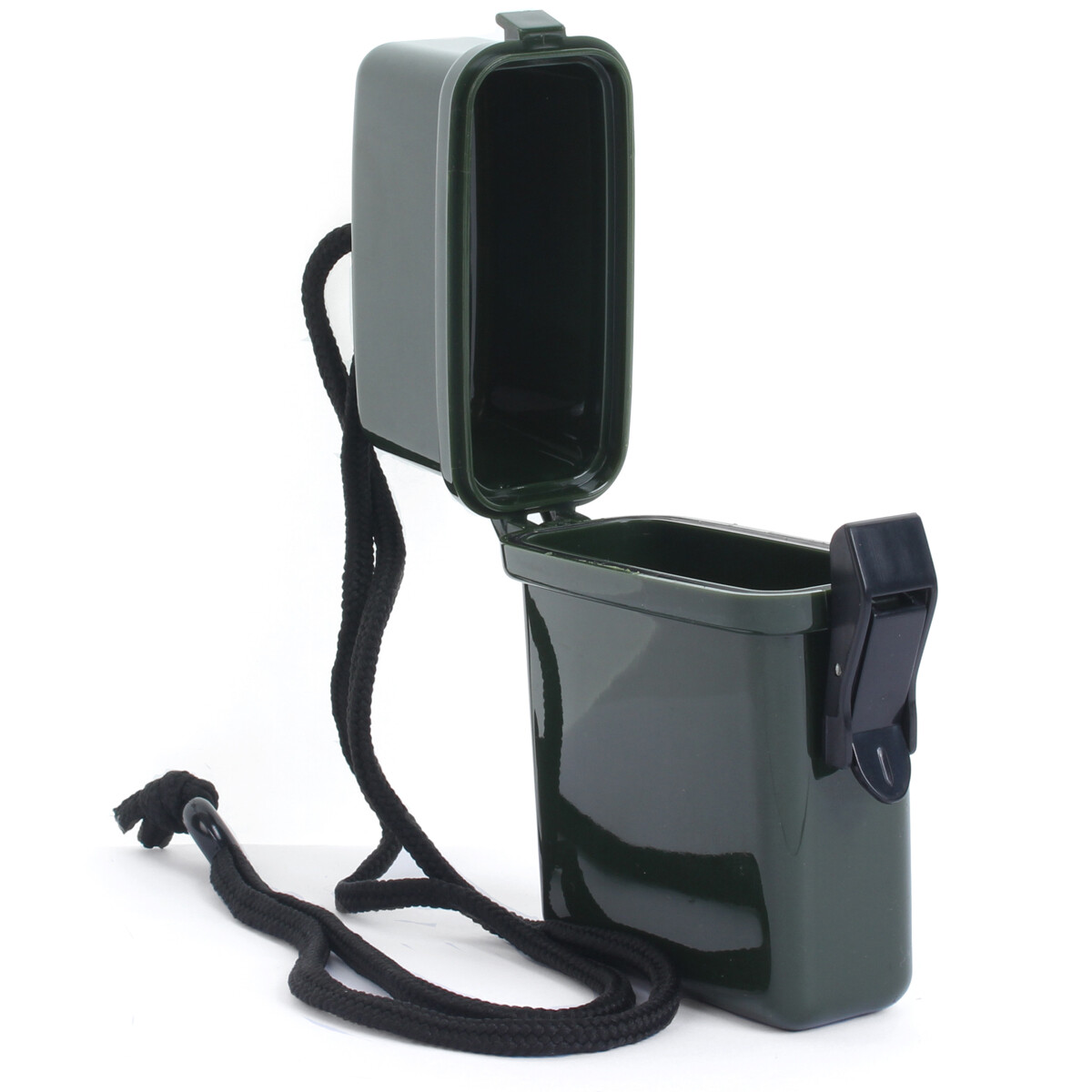 Olive Green Waterproof Box – Outdoors Camping Plastic Emergency New