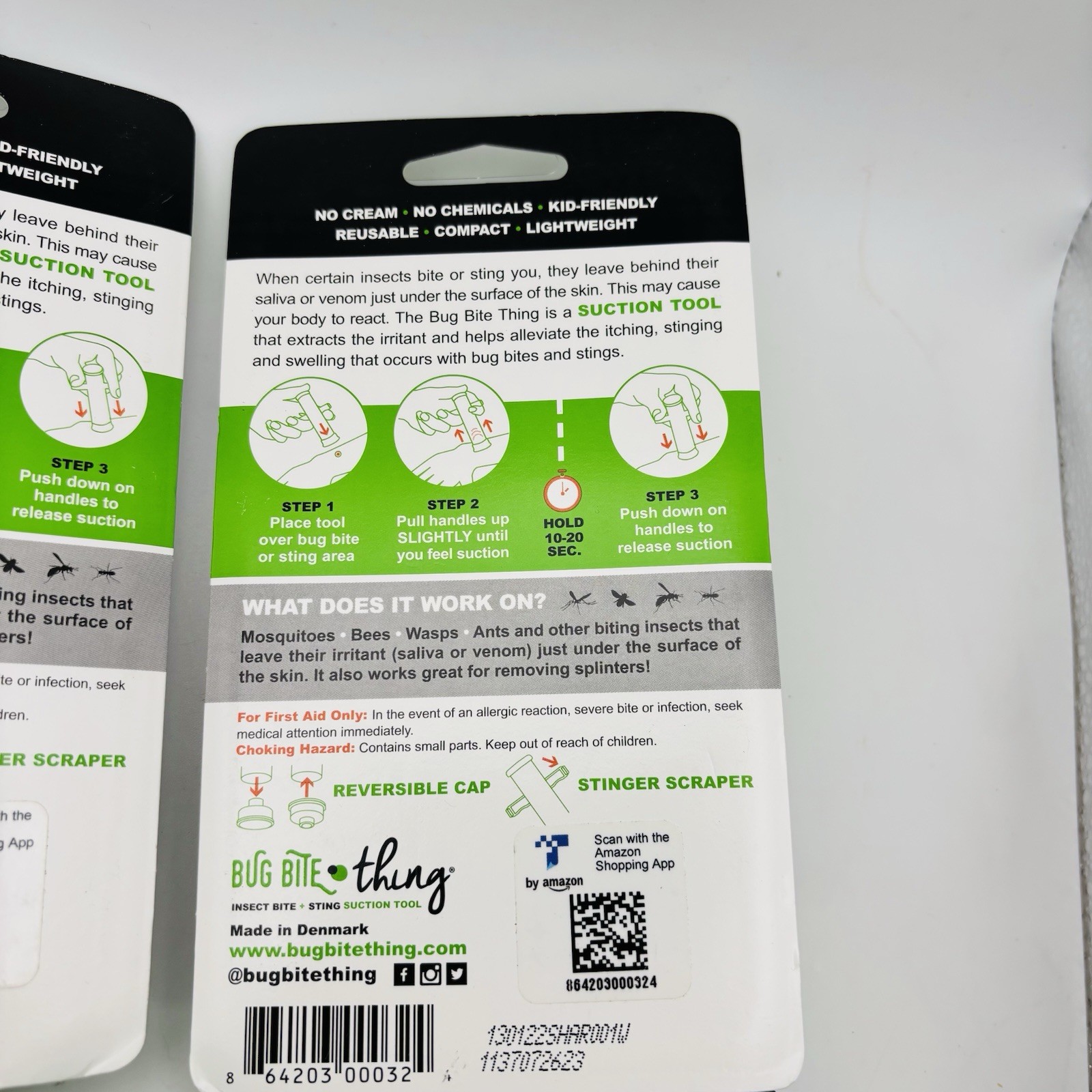 Lot Of 4 Bug Bite Thing Suction Tool Poison Remover Insect Bite Sting White NEW!