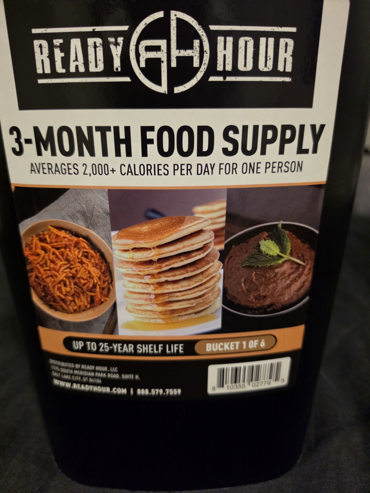 NEW! • READY HOUR 3 MONTH FOOD SUPPLY 25 year shelf life SURVIVAL KIT • BUCKET 1