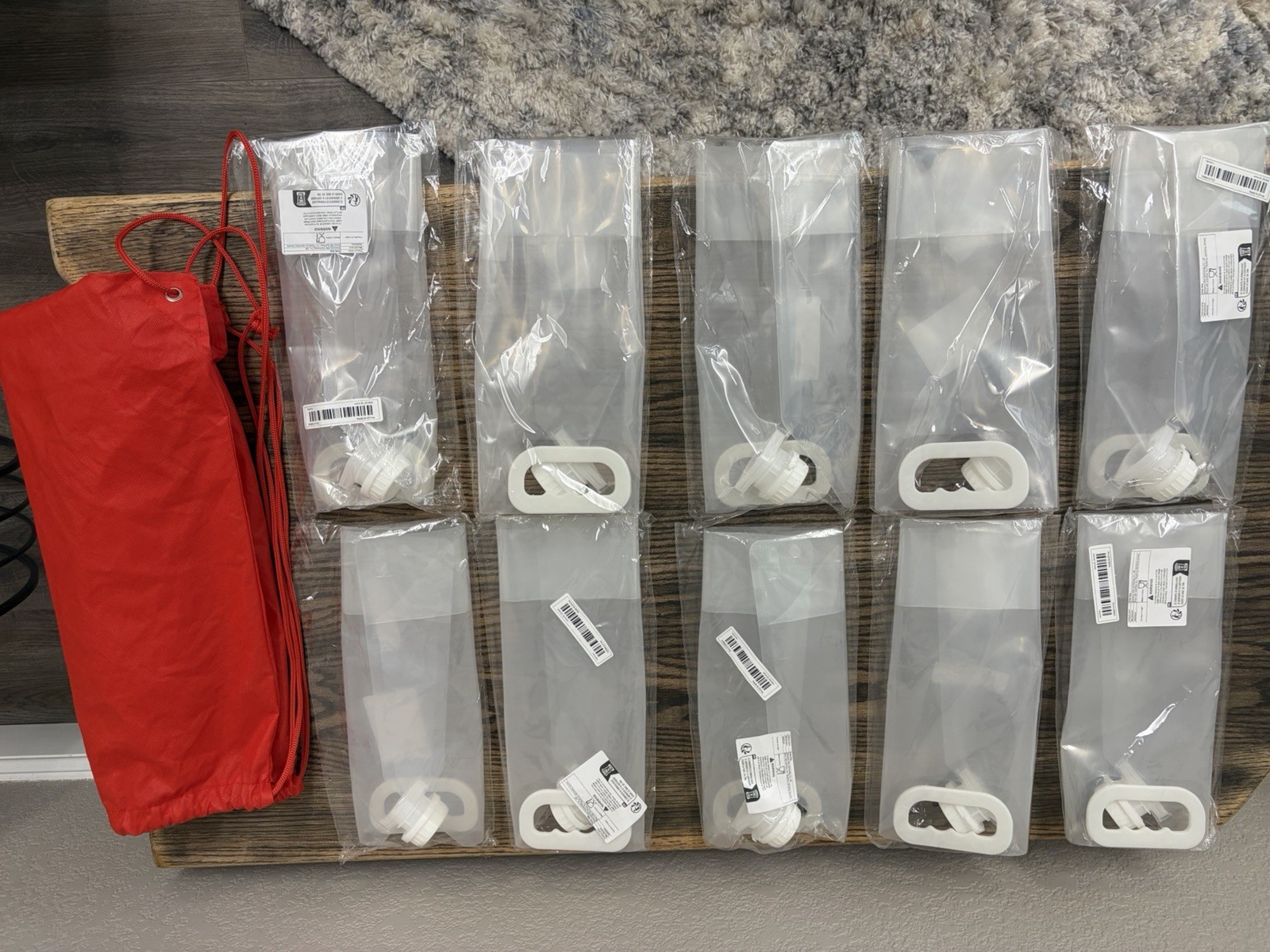 Collapsible Emergency Water Container Survival Kit