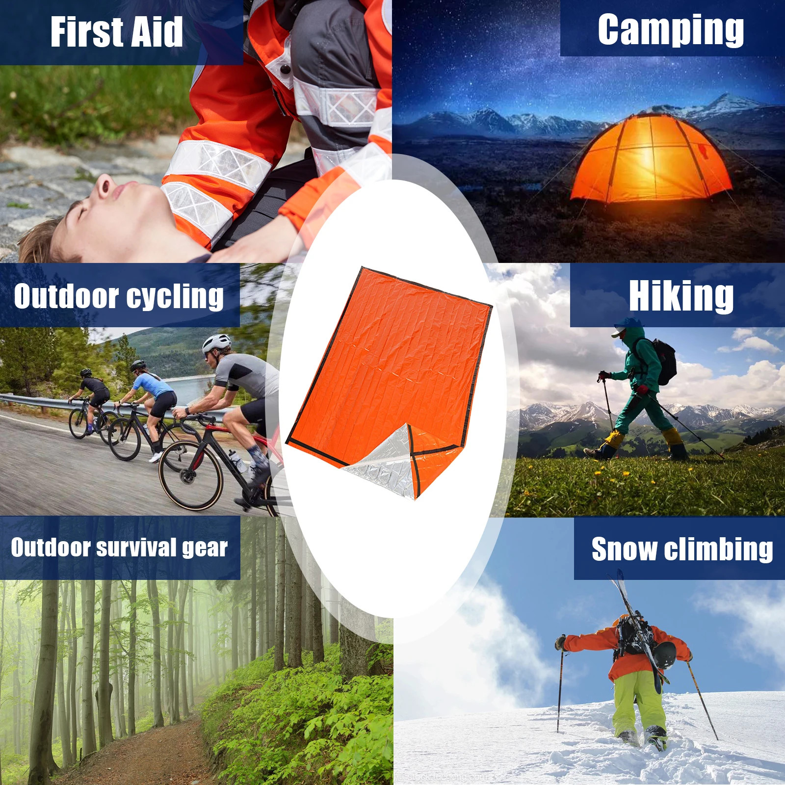 Portable Waterproof Emergency Survival Sleeping Bag Outdoor Edc Camping Gear The