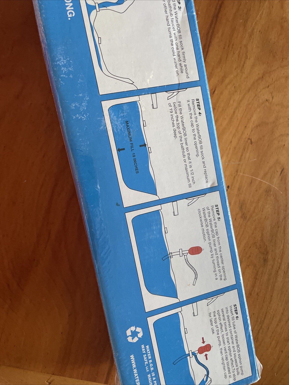 NEW WaterBOB Emergency Survival Bathtub 100 Gal BPA Free Drinking Water Filter