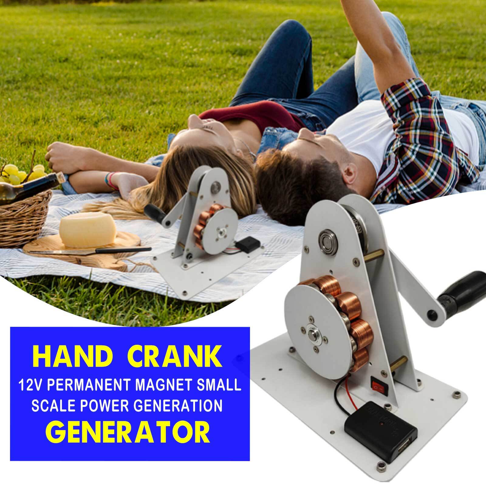 50W Portable Hand Crank Generator Emergency USB Charger Camping Outdoor Survival