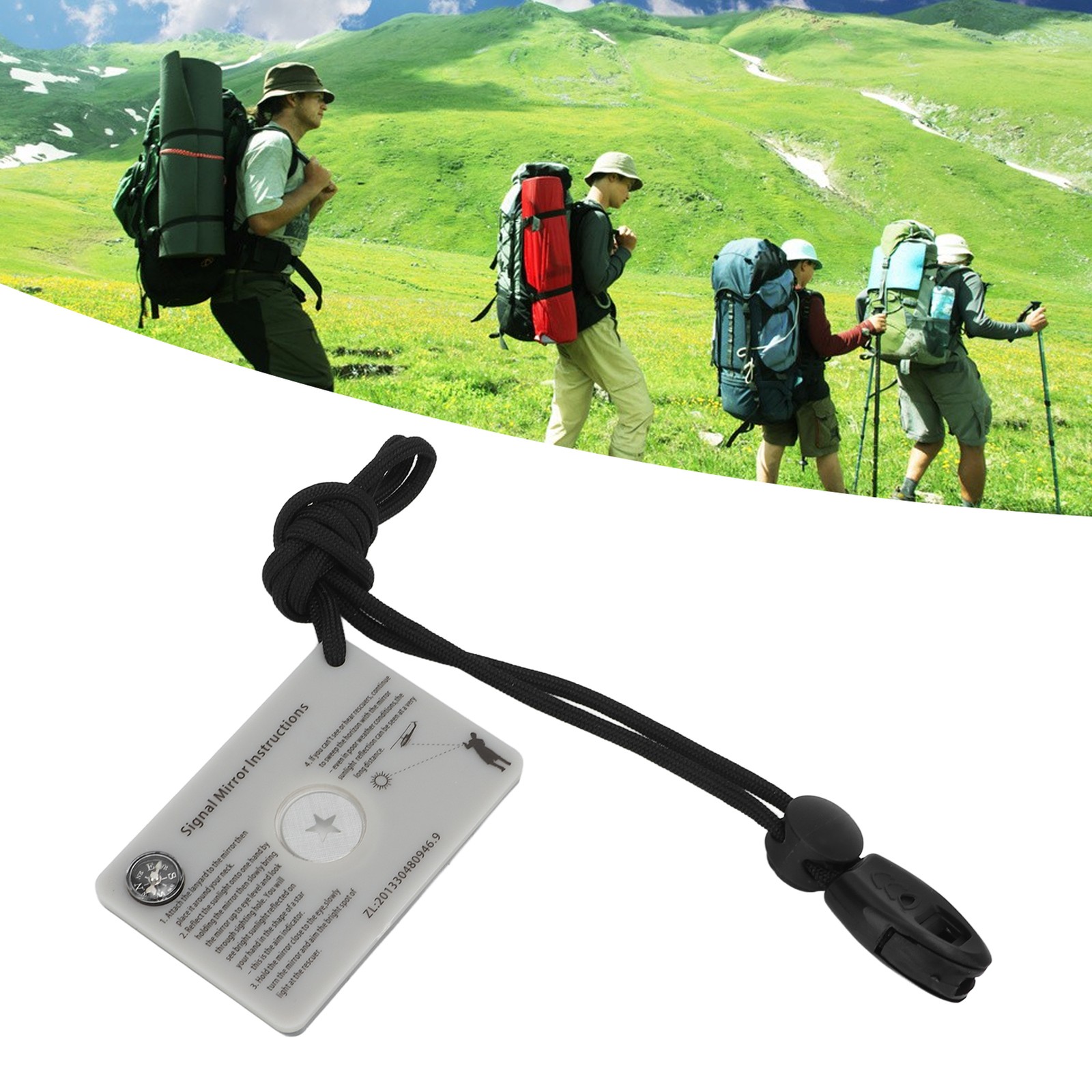 Survival Emergency Signal Mirror With Lanyard Reflector Glass Mirror Forˇ