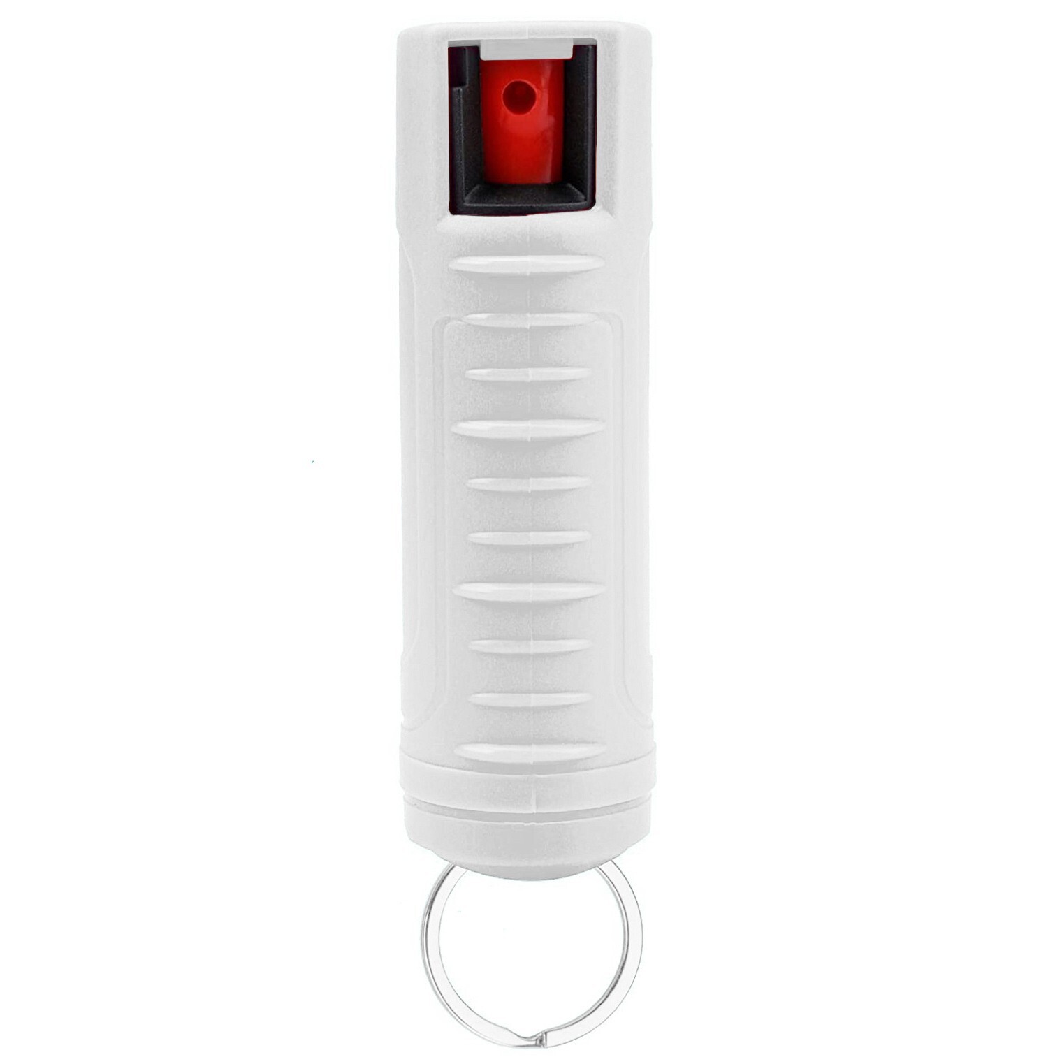 BURN 1/2oz Pepper Spray 2 White Molded with 2 Quick Release Keychains OC
