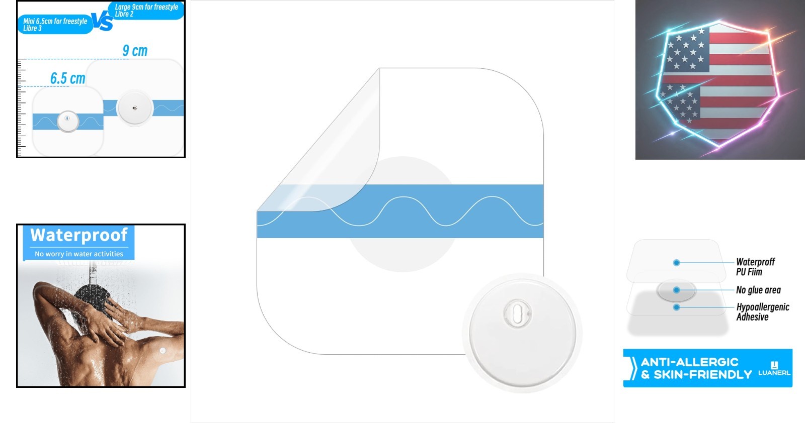 Waterproof Sticker for Freestyle Libre 3 Sensor Covers-50 PCS Waterproof for …