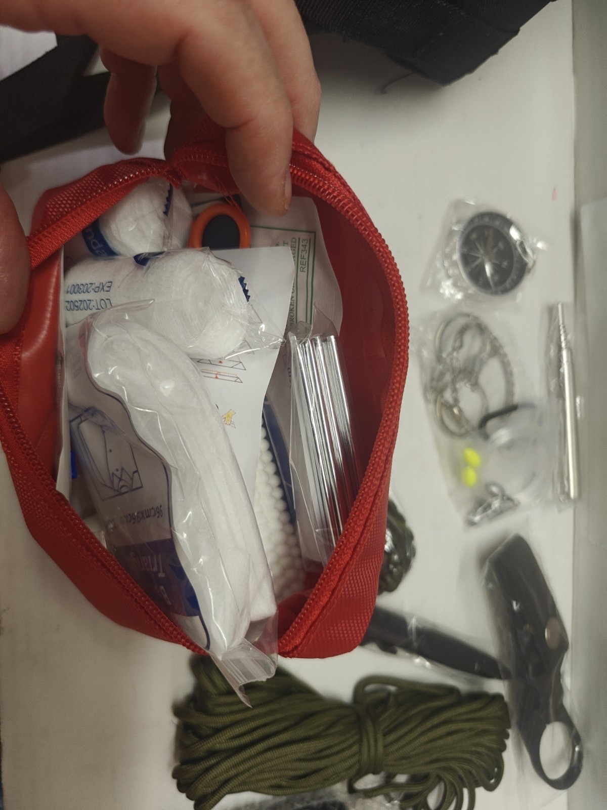 First Aid /survival kit With Carry Bag.
