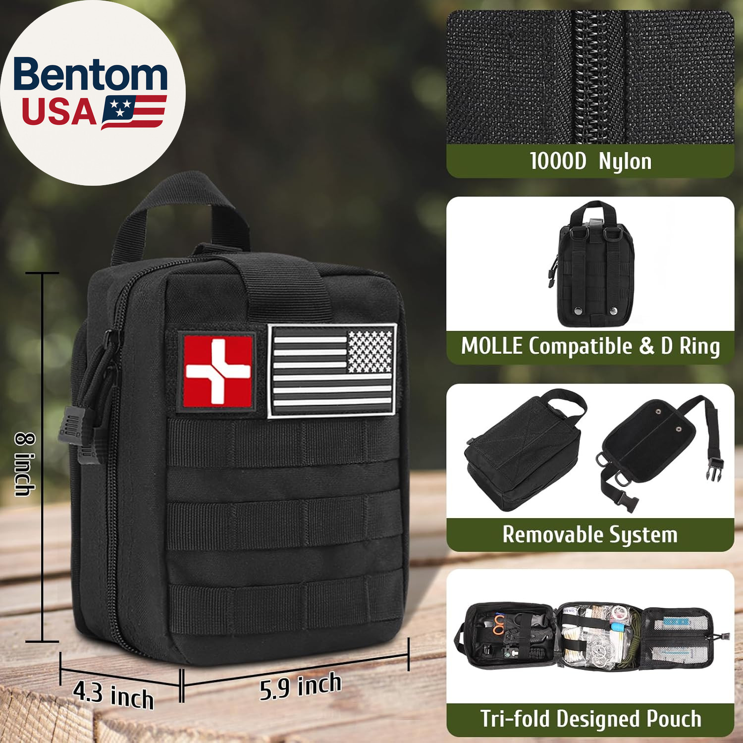 170 PCS Survival Kits, Survival First Aid Kit with Essential Survival Gear Emerg