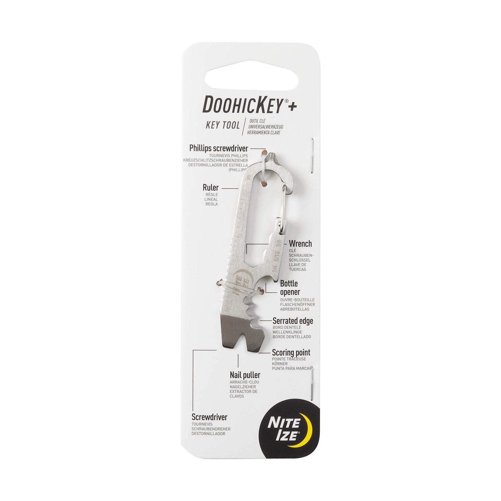Nite IZE KMTSE-11-R3 DoohicKey Keychain Multi Tool, 1 Count (Pack of 1), Stai…