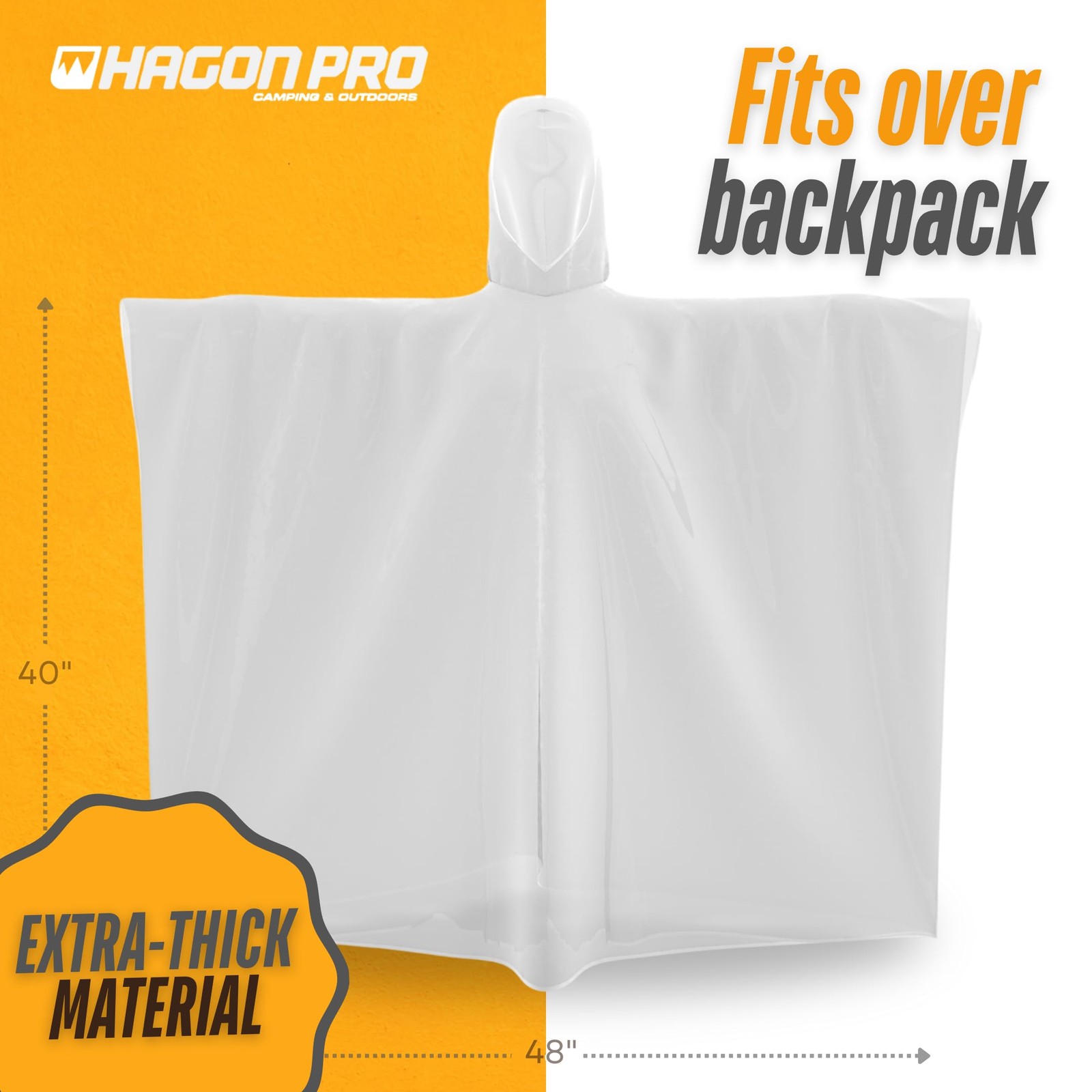 Disposable Rain Ponchos for Adults 5 Pack – Waterproof Emergency Gear