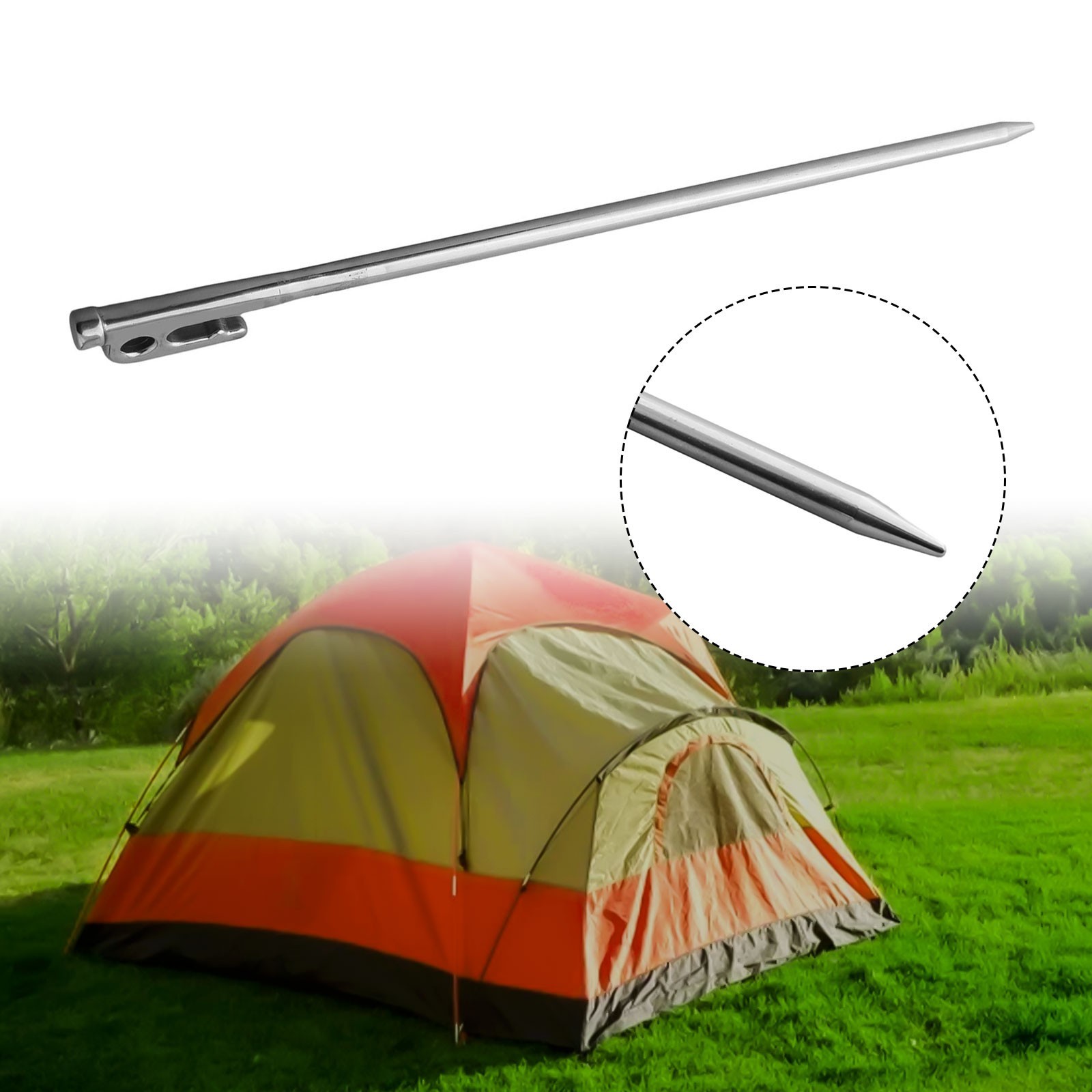 Tent Stake 20-40cm Length 8-10mm Dia Accessories Canopy Outdoor