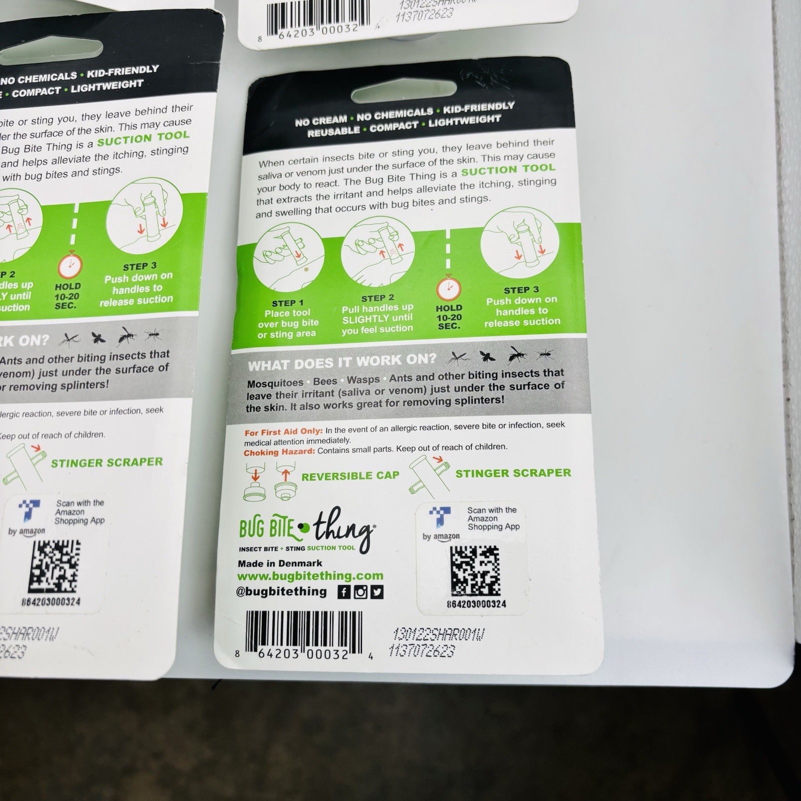 Lot Of 4 Bug Bite Thing Suction Tool Poison Remover Insect Bite Sting White NEW!