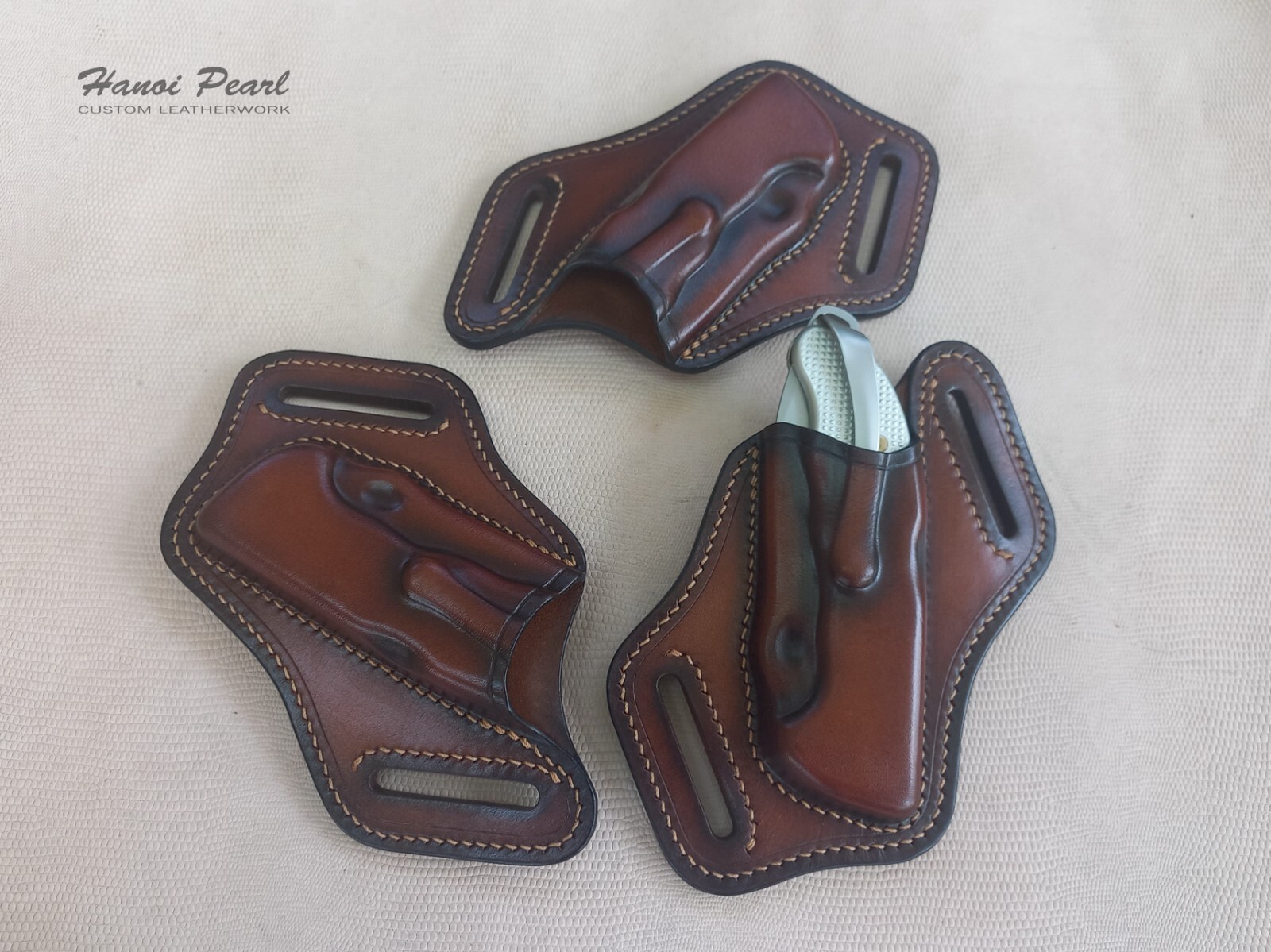 Custom Canted Leather Sheath for SAK Victorinox Hunter Pro Alox [Sheath Only]