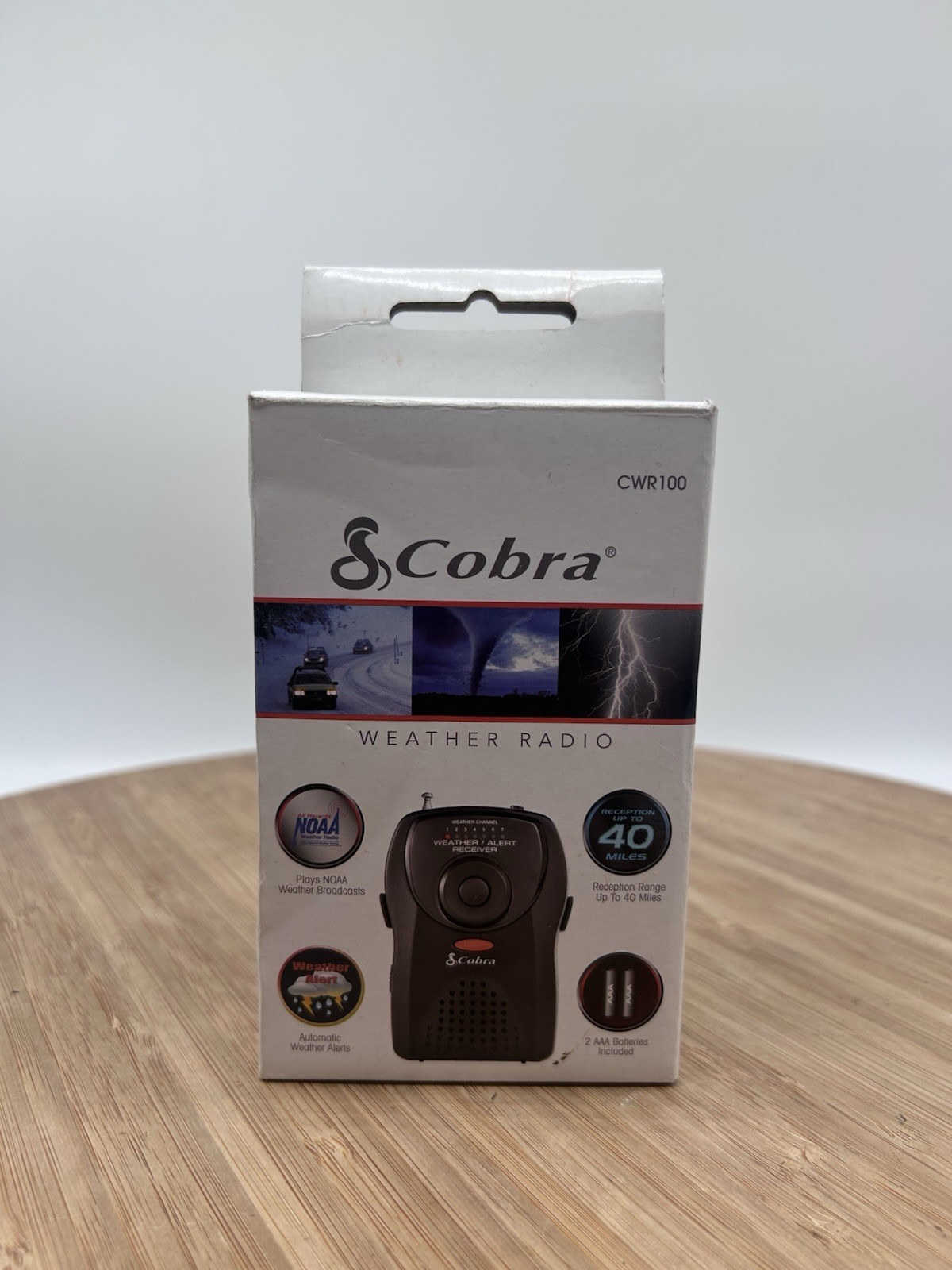 Cobra Weatherband CWR100 Portable Emergency Weather Radio with Box New