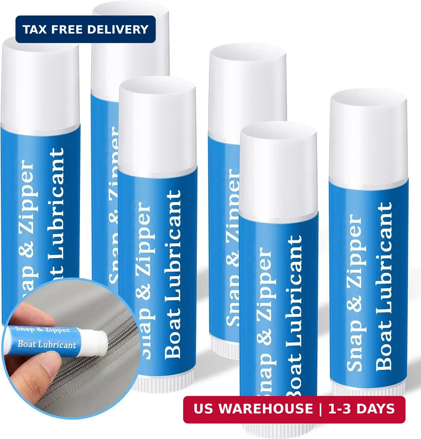 Snap and Zipper Lubricant, Wax Marine Lube Maintenance Supplies for Boat Vinyl P