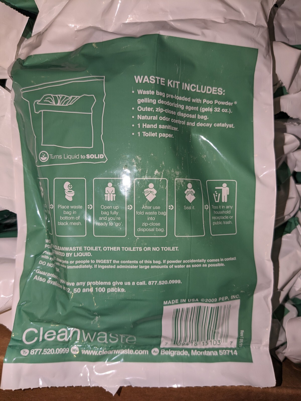 Camping Hiking RV Kids car emergency compostable toilet bags (50)